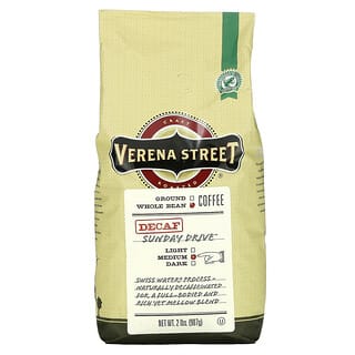 Verena Street, Sunday Drive, Whole Bean, Medium Roast, Decaf, 2 lbs (907 g)