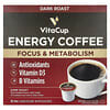 Energy Coffee, Dark Roast, 16 Pods, 0.39 oz (11 g ) Each