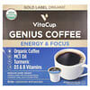 Genius Coffee, Medium Dark Roast, 16 Pods, 0.35 oz (10 g) Each
