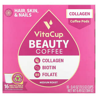 VitaCup, Beauty Coffee, средней обжарки, 16 чашек по 11,5 г (0,41 унции)