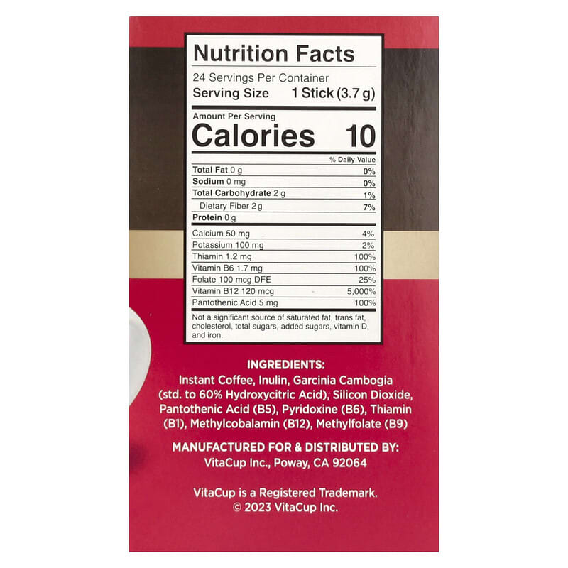 Slim Instant Coffee, Medium Roast, 24 Single Serve Sticks, 0.13 oz (3.7 g)  Each