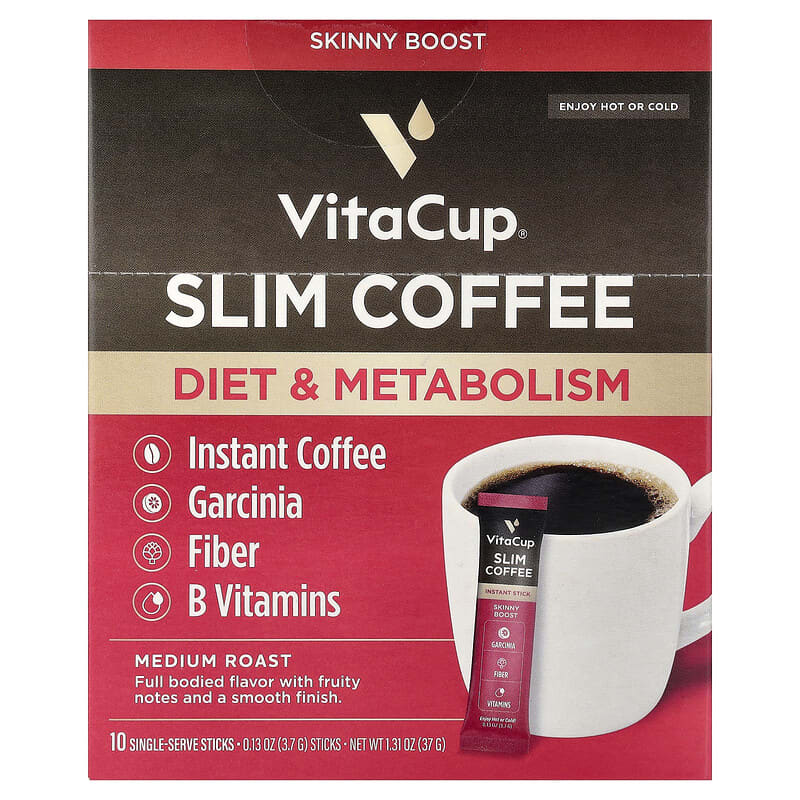 スリム インスタントコーヒー、ミディアムロースト、スティック10本