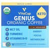 Organic, Genius Coffee, Medium Dark, 16 Cups, 0.35 oz (10 g) Each