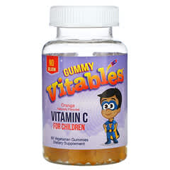 Vitables, жувальний вітамін C для дітей, апельсин, 60 вегетаріанських жувальних таблеток