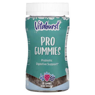 Vitaburst, Vitaburst，Pro Gummies，益生菌消化支持，浆果味，60 粒软糖