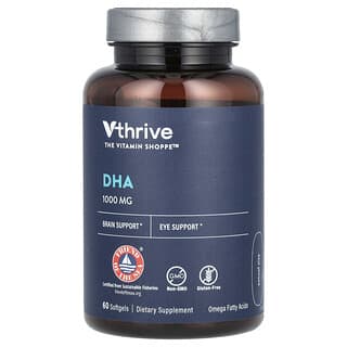 Vthrive, DHA（ドコサヘキサエン酸）、1,000mg、ソフトジェル60粒