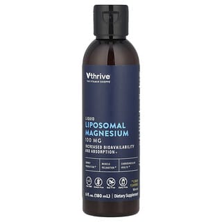 Vthrive, Liquid Liposomal Magnesium, Lemon, 100 mg , 6 fl oz (180 ml)