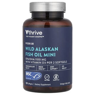 Vthrive, Wild Alaskan Fish Oil Mini, 120 Weichkapseln