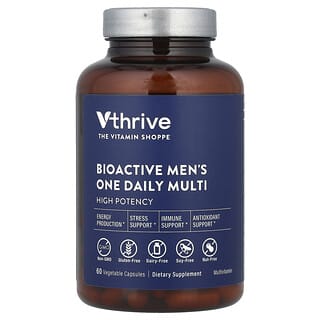 Vthrive, 生物活性男性每日一次多營養素，60 粒素食膠囊