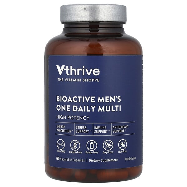 Vthrive Bioactive Men's One Daily Multi, 60 Vegetable Capsules