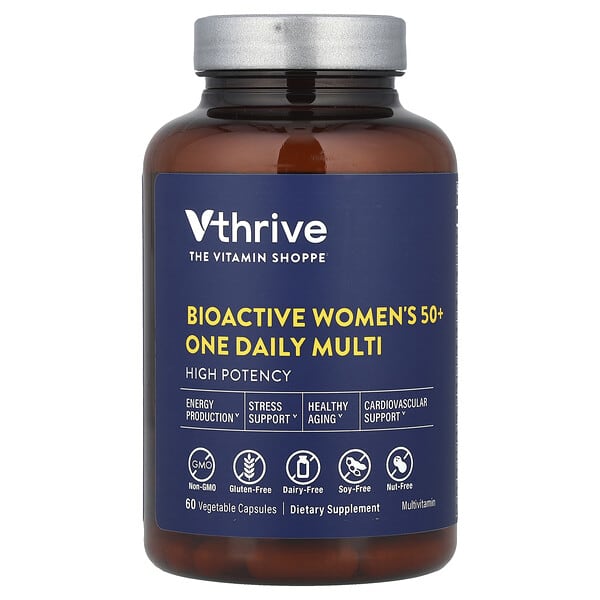 Vthrive Bioactive Women's 50+ One Daily Multi, 60 Vegetable Capsules