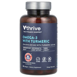 Vthrive, Omega-3 con cúrcuma, 60 cápsulas blandas