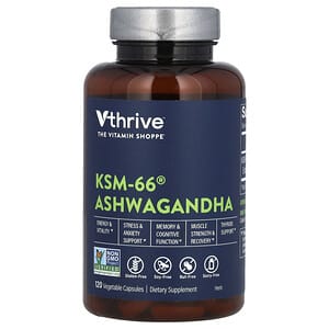 Vthrive, KSM-66 ашваганда, 120 растительных капсул