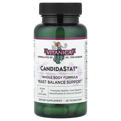 Vitanica, CandidaStat&reg;, Yeast Balance Support, 60 Vegan Caps
