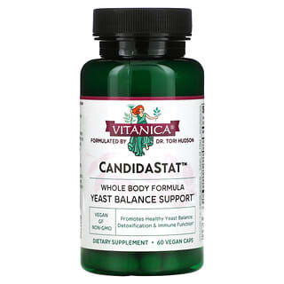 Vitanica, CandidaStat, поддержка баланса дрожжей, 60 вегетарианских капсул