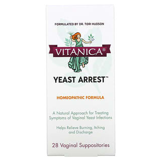 Vitanica, Yeast Arrest, 28 Vaginal Suppositories 