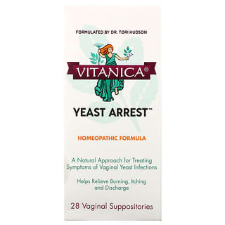 Vitanica, Yeast Arrest مضاد التهاب مهبلي، 28 قمعًا مهبليًا 