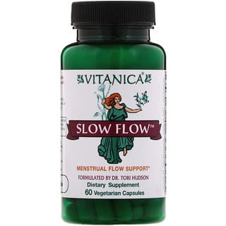 Vitanica, Slow Flow, Menstrual Flow Support, 60 Vegetarian Capsules
