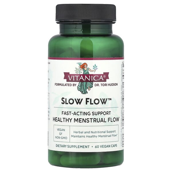Slow Flow™, Healthy Menstrual Flow, 60 Vegan Caps
