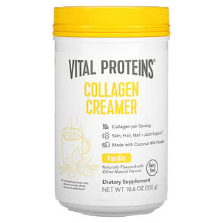 Vital Proteins, Collagen Creamer, Sustituto de crema de colágeno, Vainilla, 300 g (10,6 oz)