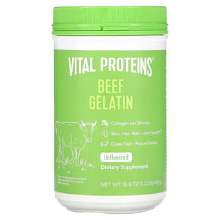 Vital Proteins, говяжий желатин, без добавок, 465 г (16,4 унции)