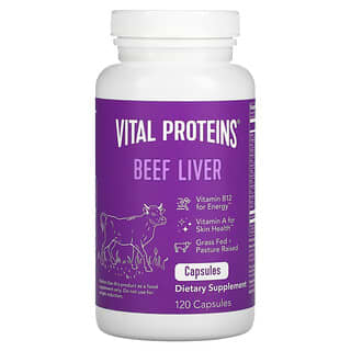 Vital Proteins, говяжья печень, 750 мг, 120 капсул