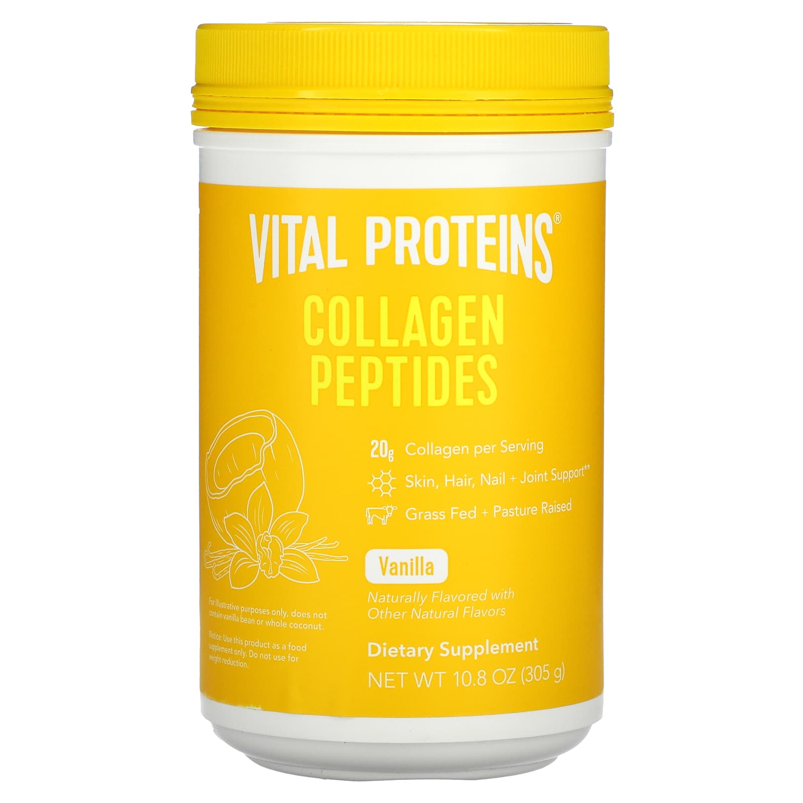 Vital Proteins Collagen Peptides Vanilla 108 Oz 305 G