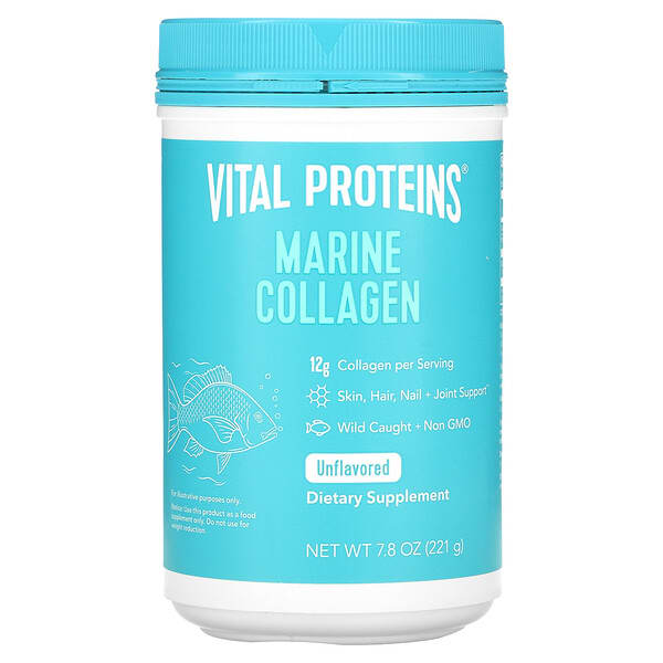 Vital Proteins, マリンコラーゲン、野生で捕獲、香料無添加、7.8 oz (221 g)