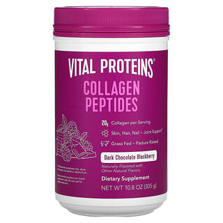 Vital Proteins, 膠原蛋白肽，黑巧克力黑莓味，10.8 盎司（305 克）