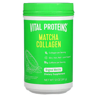 Vital Proteins, Colágeno de Matcha (chá verde japonês em pó), Matcha Original, 12 onças (341g)