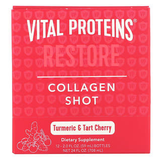 Vital Proteins, Collagen Shot, Restore, Turmeric & Tart Cherry, 12 Bottles, 2 fl oz (59 ml) Each