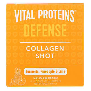 Vital Proteins, Collagen Shot, Defense, Turmeric, Pinapple & Lime, 12 bottles, 2 fl oz (59 ml) Each