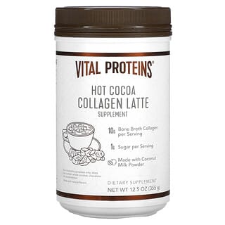 Vital Proteins, لاتيه كولاجين ، كاكاو ساخن ، 12.5 أونصة (355 جم)