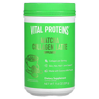 Vital Proteins, 抹茶コラーゲンラテ、無香料、329 g（11.6 oz）