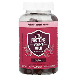 Vital Proteins, Multi-gommes pour femmes, Framboise, 90 gommes