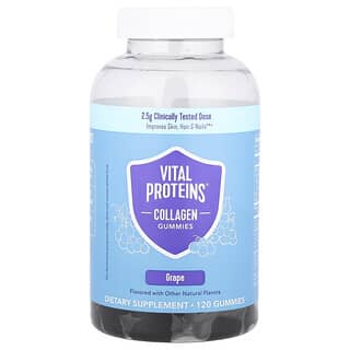 Vital Proteins, Collagen Gummies, Grape, 120 Gummies