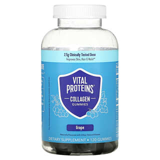 Vital Proteins, Жевательные мармеладки с коллагеном, виноград, 120 жевательных таблеток