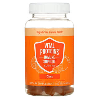 Vital Proteins, Жевательные таблетки для поддержки иммунитета, цитрусовые, 60 жевательных таблеток