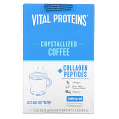Vital Proteins, Café Cristalizado + Peptídeos de Colágeno, Sem Sabor, 7 Pacotes, 9 g (0,32 oz) Cada