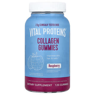 Vital Proteins, Collagen Gummies, Raspberry, 2.5 g, 120 Gummies (0.6 g per Gummy)