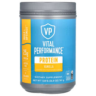 فيتال بروتينز‏, Vital Performance Protein ، بنكهة الفانيليا ، 1.68 رطل (761 جم)