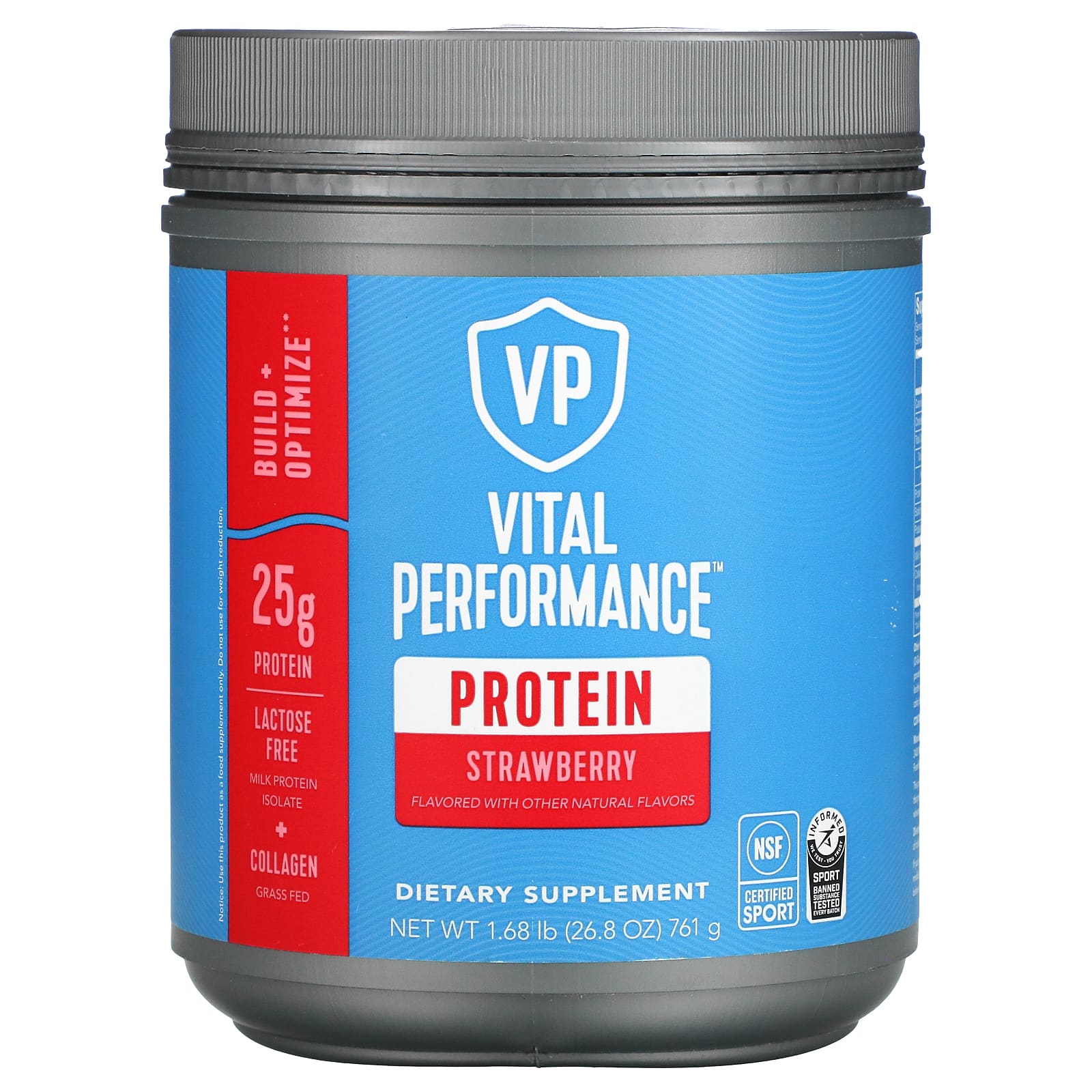 Vital Proteins バイタルパフォーマンスプロテイン ストロベリー 761g 1 68ポンド