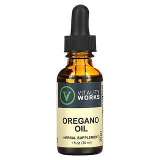 Vitality Works, Huile d'origan, 30 ml