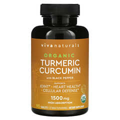 Viva Naturals, Bio-Kurkuma-Curcumin mit schwarzem Pfeffer, 500 mg, 90 Tabletten