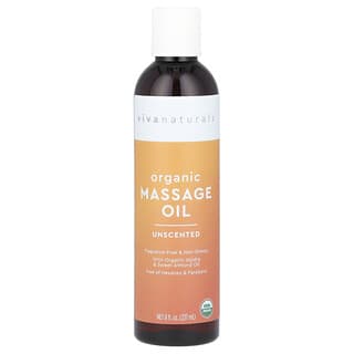 Viva Naturals, Organic Massage Oil, Unscented, 8 fl oz (237 ml)
