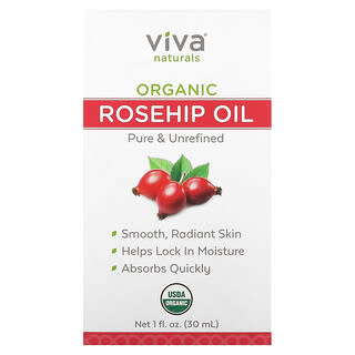 Viva Naturals, Organic Rosehip Oil, 1 fl oz (30 ml)