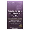 Elderberry, Vitamin C + Zinc, 60 Capsules