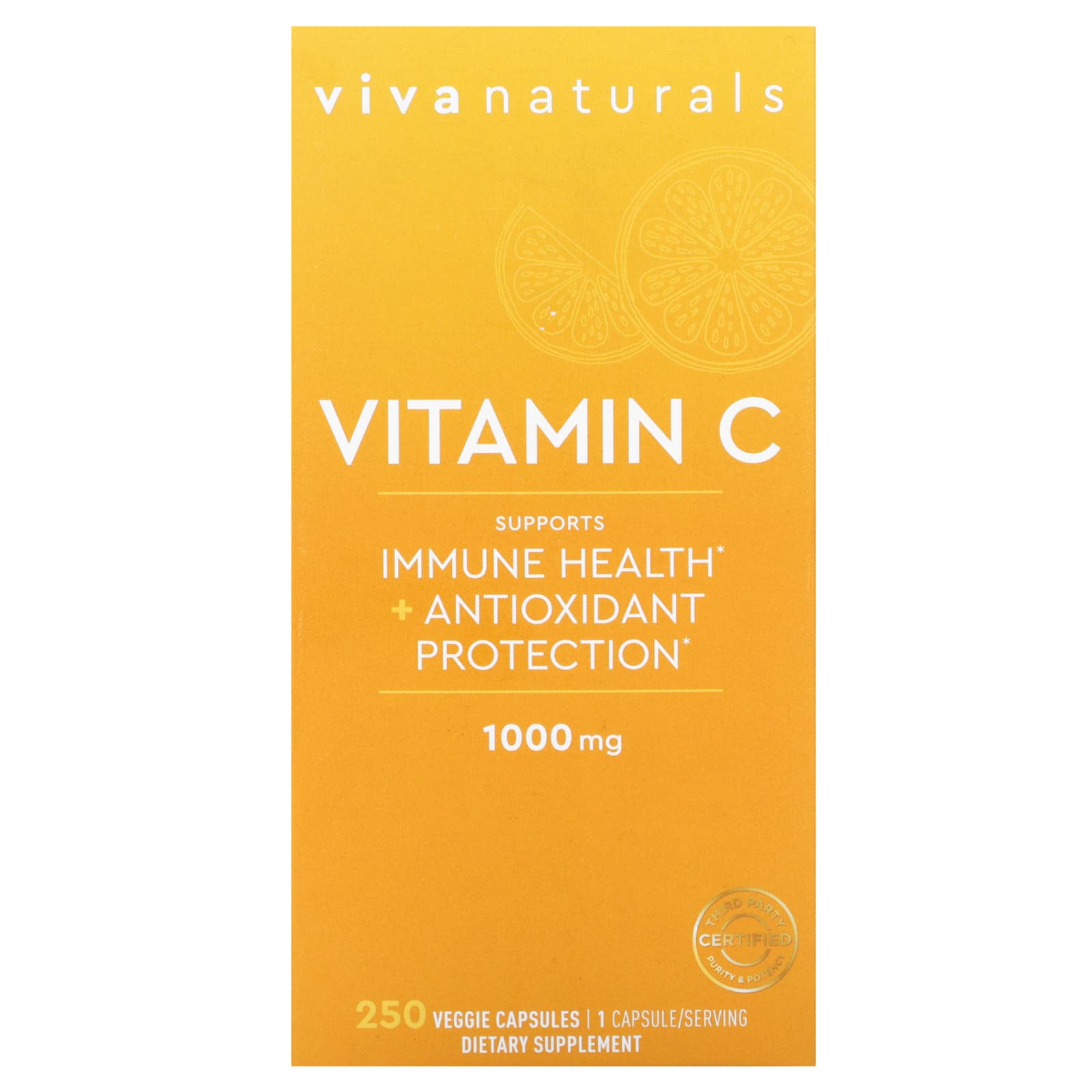 Viva Naturals, Vitamin C, 1,000 Mg, 250 Veggie Capsules