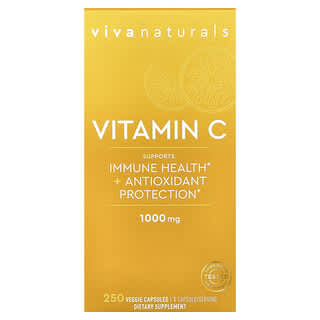 Viva Naturals, Витамин C, 1000 мг, 250 растительных капсул
