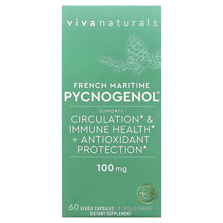 Viva Naturals, French-Maritime Pycnogenol®, 100 mg, 60 Veggie Capsules